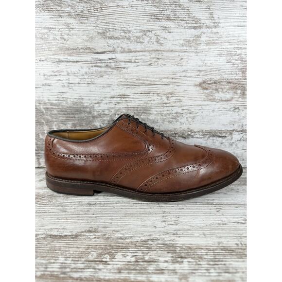 Men\'s Allen Edmonds Birmingham Brown Leather Wingtip Oxfords Sz 9D main image 12